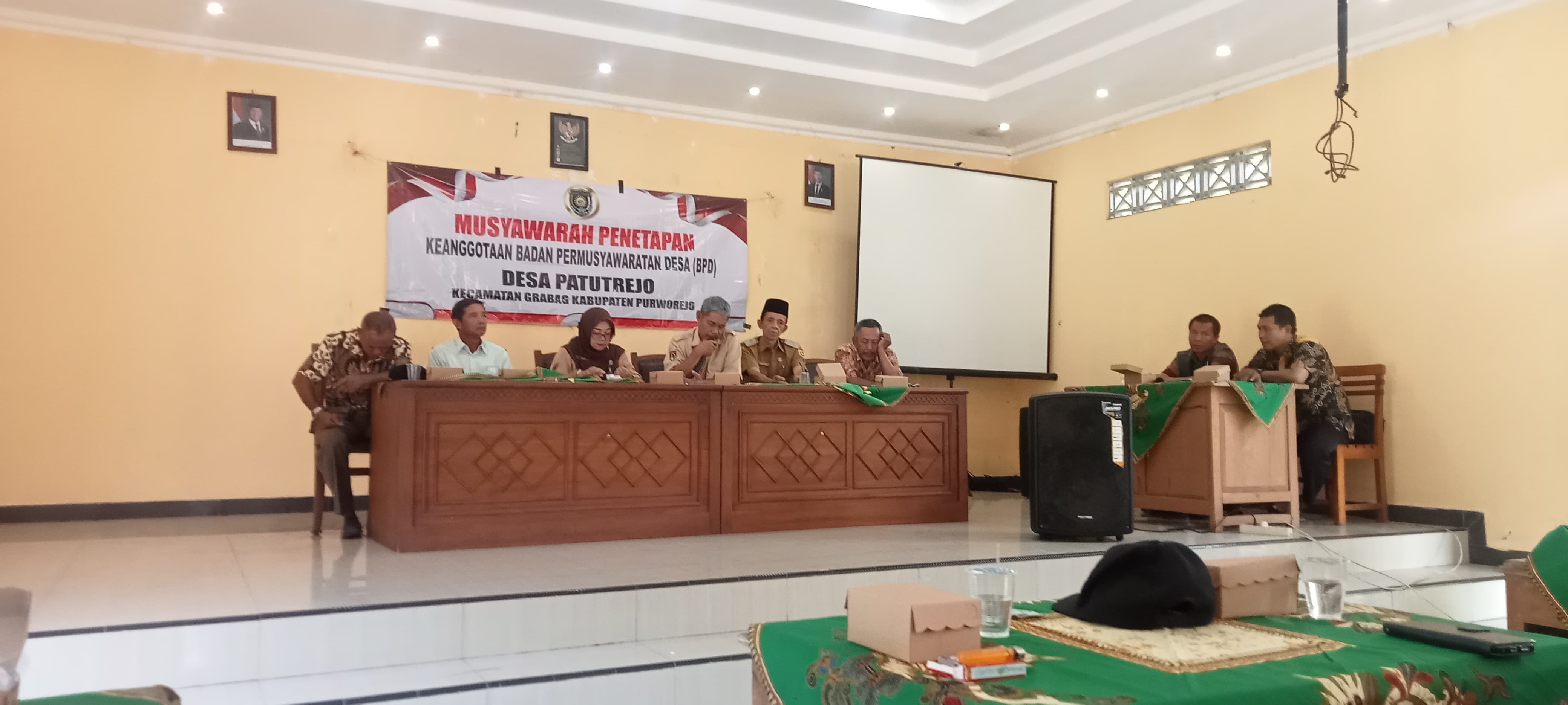 Seksi Pemdes Kecamatan Grabag Hadiri Musyawarah Desa Penetapan Keanggotaan BPD Desa Patutrejo Periode 2026–2034