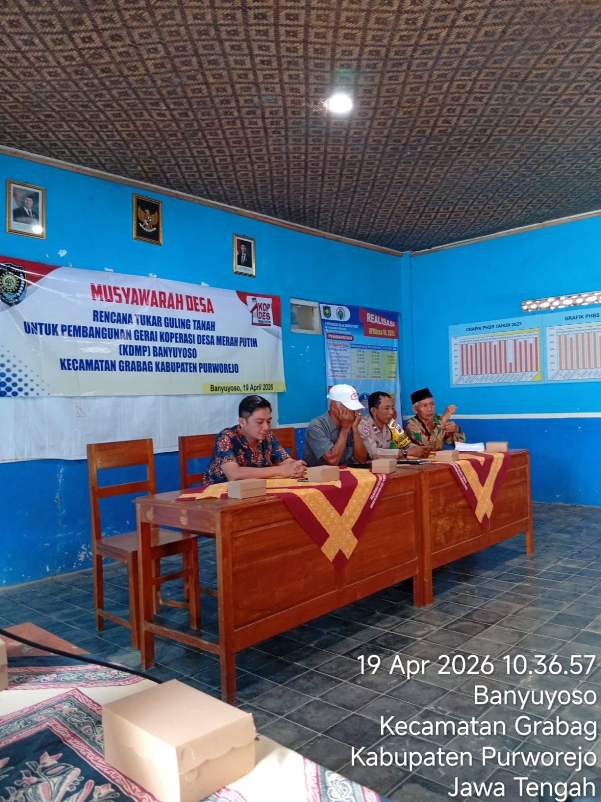 Musdes Rencana Tukar Menukar Tanah Aset Desa untuk Pembangunan Gerai KDMP Desa Banyuyoso