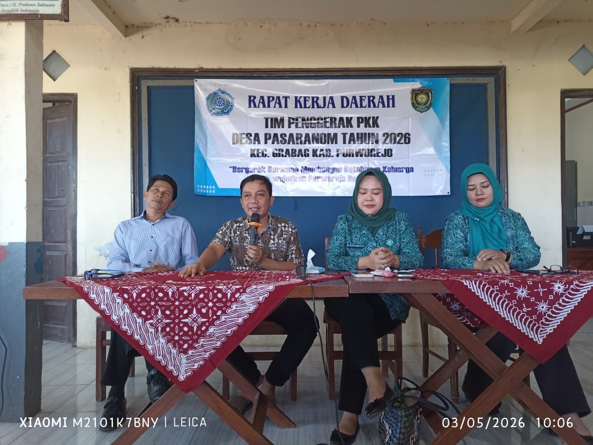 Rakerda TP PKK Desa Pasaranom Tahun 2026 Digelar di Balai Desa Pasaranom