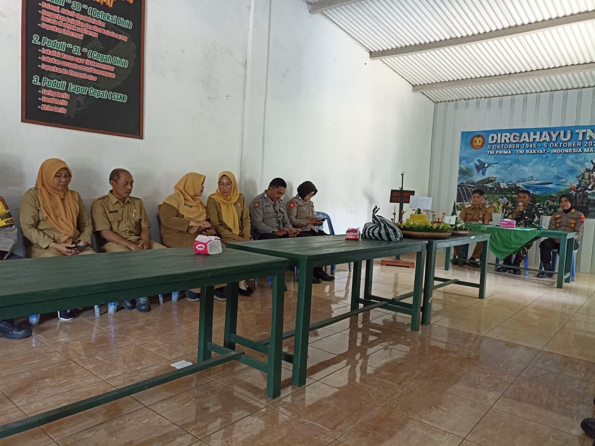 Camat Grabag Beserta Jajaran Silaturahmi ke Koramil Grabag dalam Rangka HUT TNI ke-80