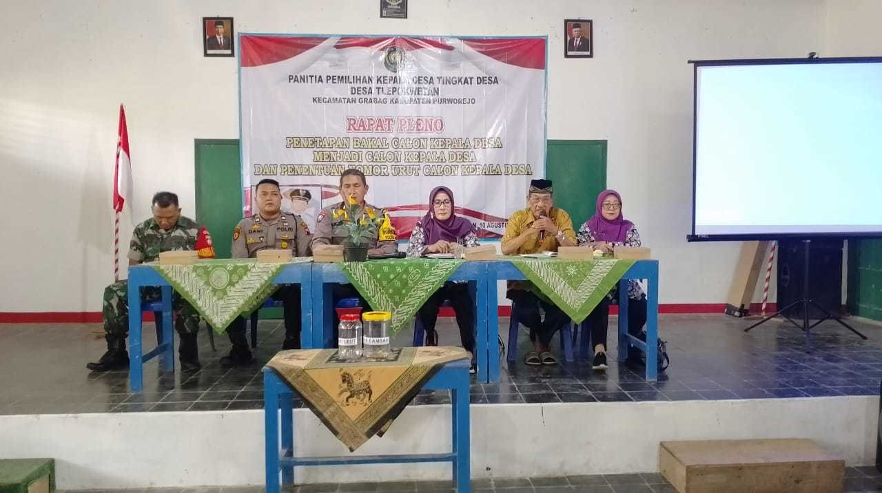 RAPAT PLENO TERBUKA PENETAPAN CALON KEPALA DESA TLEPOKWETAN