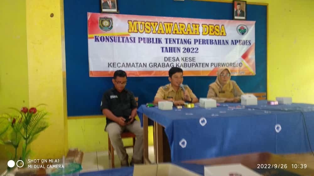 MONITORING MUSRENBANG RKPDes DI DESA KESE