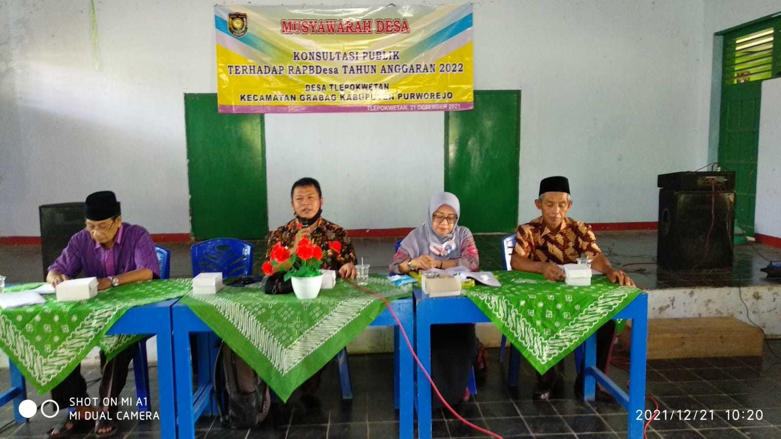 MUSDES KONSULTASI PUBLIK TERHADAP RAPBDES 2022 DESA TLEPOKWETAN