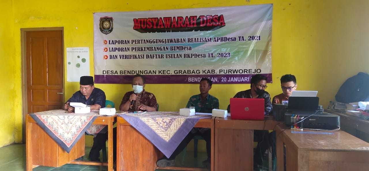 MUSDES LPJ REALISASI APBDES TA 2021 DESA BENDUNGAN