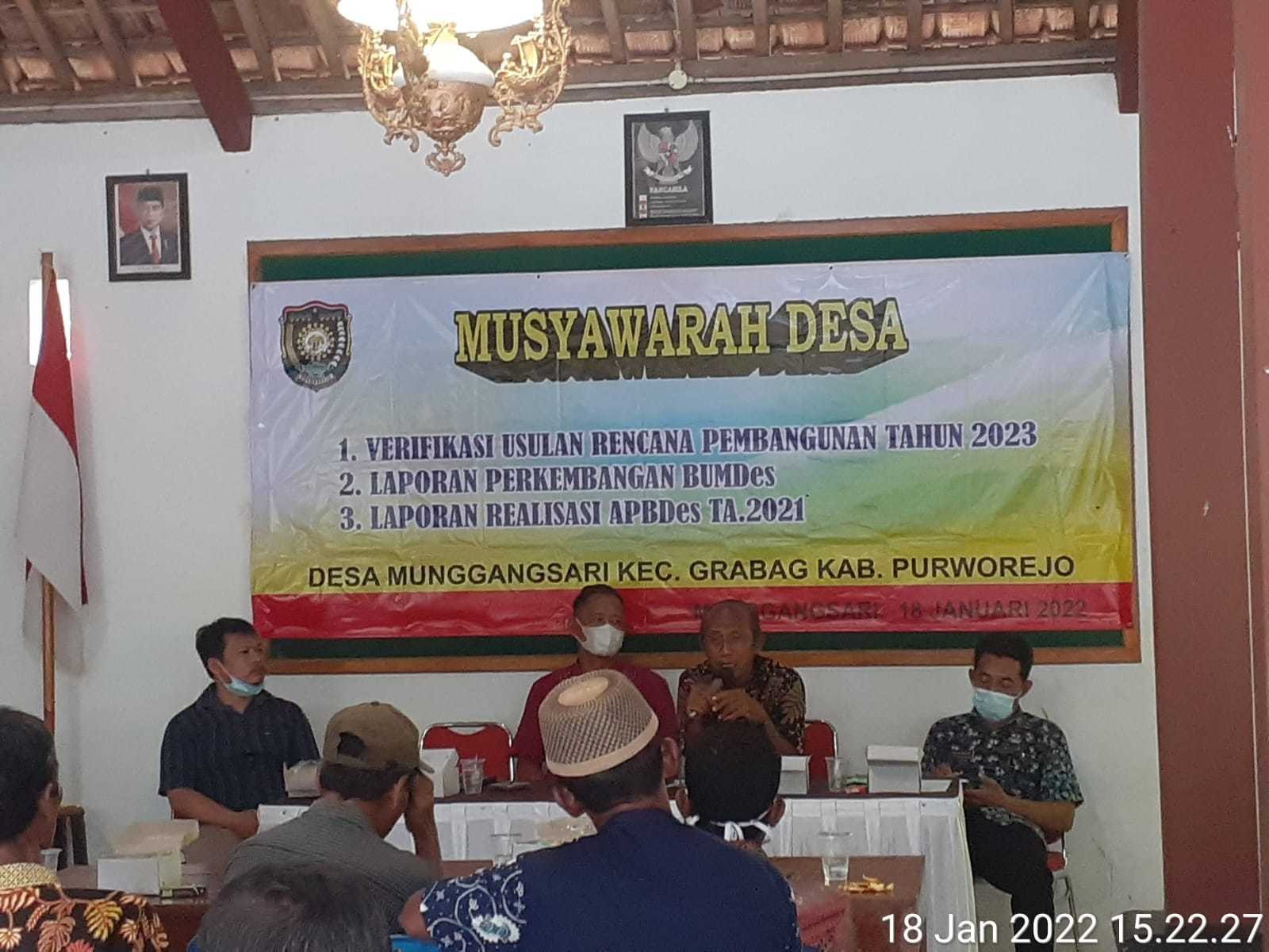 MUSDES LPJ REALISASI APBDES TA 2021 DESA MUNGGANGSARI