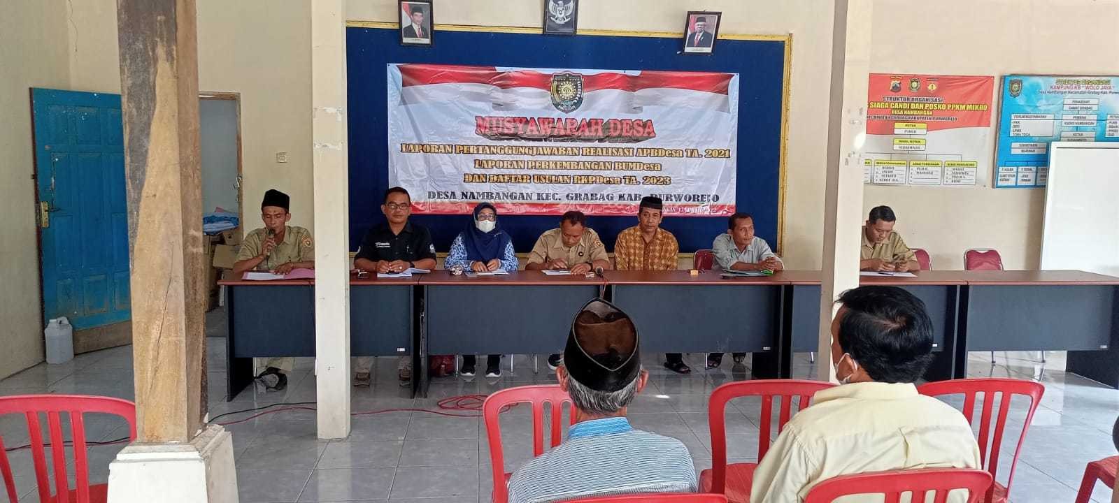 MUSDES LPJ REALISASI APBDES TA 2021 DESA NAMBANGAN