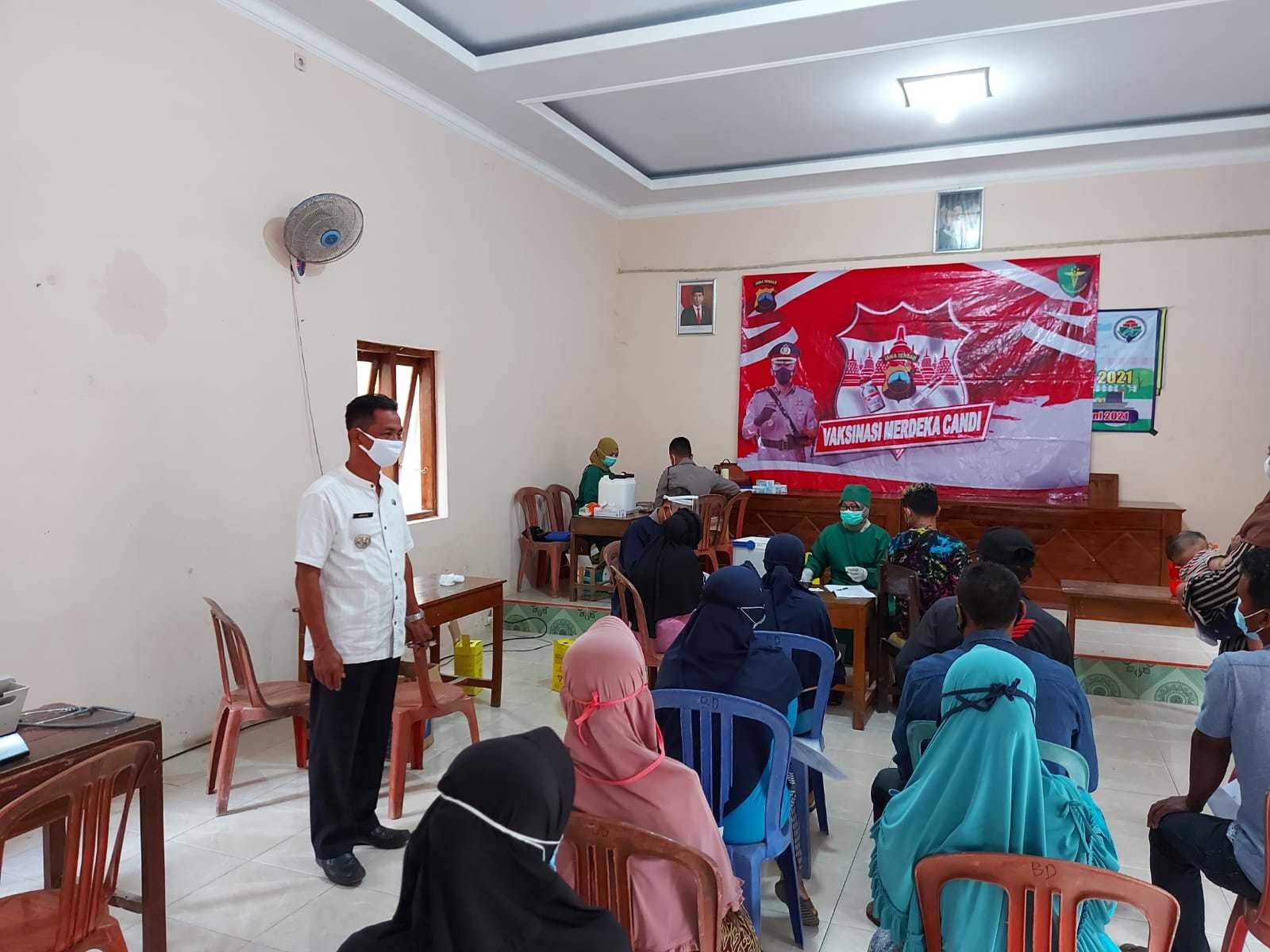 PERCEPATAN VAKSINASI OLEH POLRES PURWOREJO DI HARJOBINANGUN