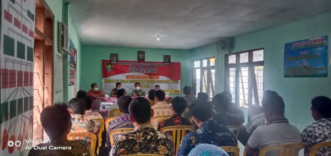 MUSDES KONSULTASI PUBLIK PENYUSUNAN PERUBAHAN APBDES 2021 DESA UKIRSARI