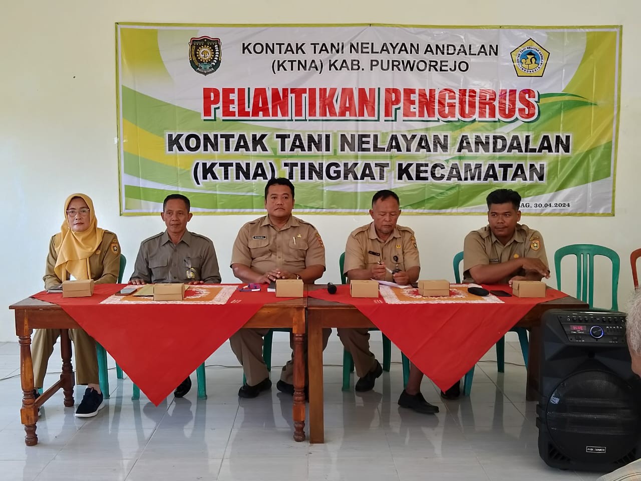 pelantikan pengurus Kelompok Tani Nelayan Andalan (KTNA)